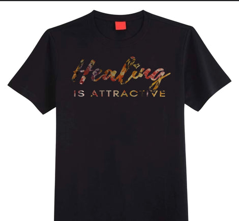 Healing Is Attractive- Metallic Floral Tee