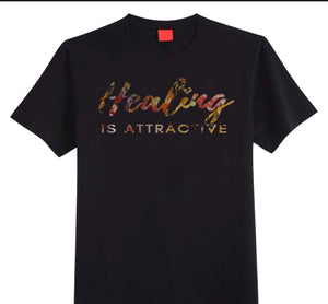 Healing Is Attractive Metallic Floral Tee