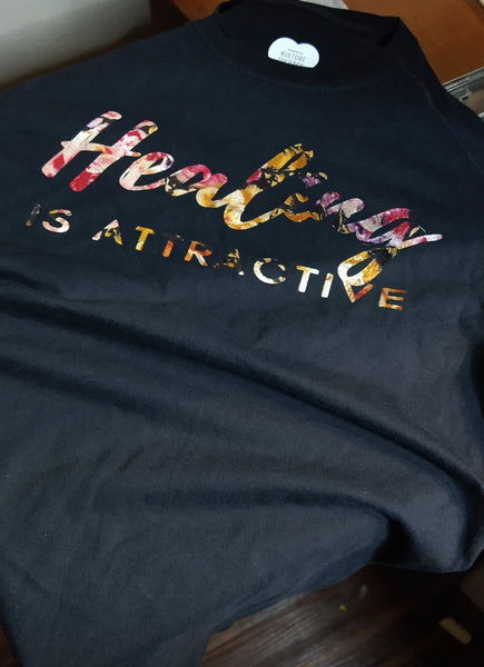 Healing Is Attractive Metallic Floral Tee